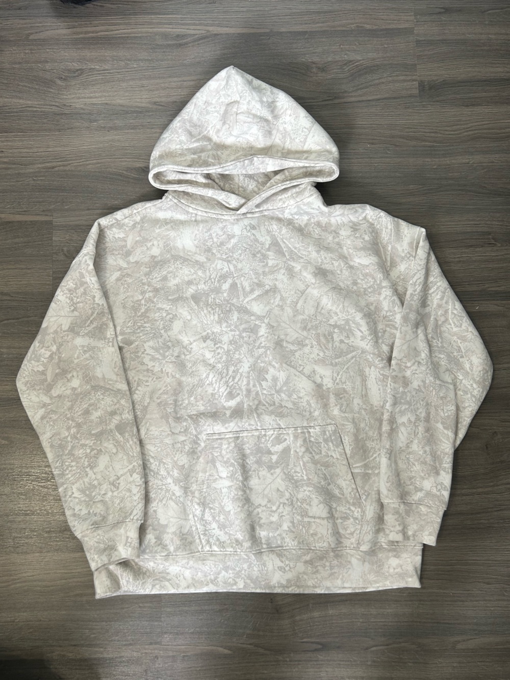 Ardene Grey White Camo Camouflage Print Hoodie NWOT Oversized Fit